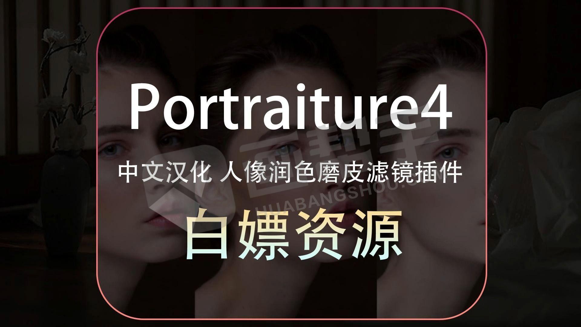 PS插件丨Portraiture 4中文汉化 人像润色磨皮滤镜插件 支持PS和LR