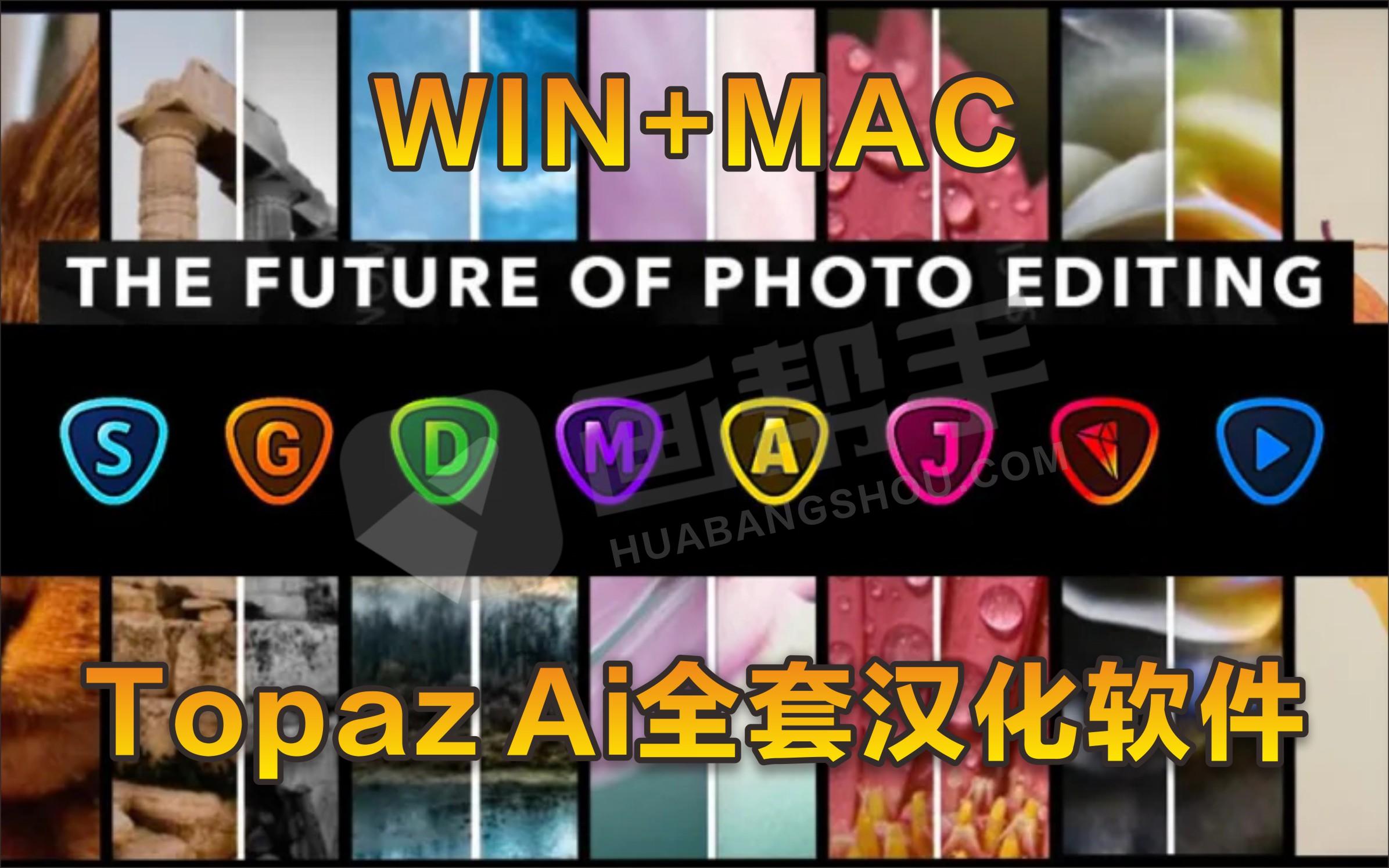 Topaz Ai全套汉化软件（8套全）全家桶【WIN+MAC】