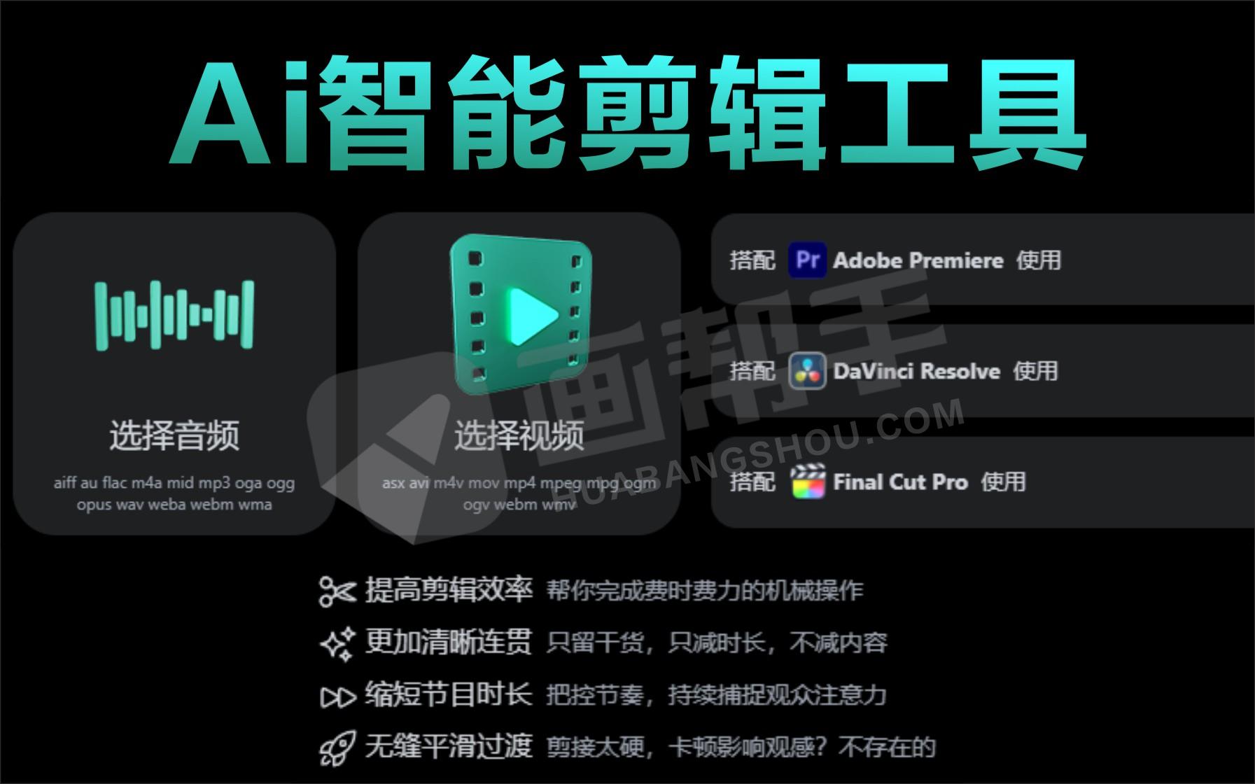 传说中的剪视频AI神器终于来了！免费使用！支持Win/Mac系统